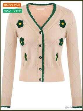 Long Sleeve Knit Cardigan Sweater Button Down V Neck Cropped Shrug